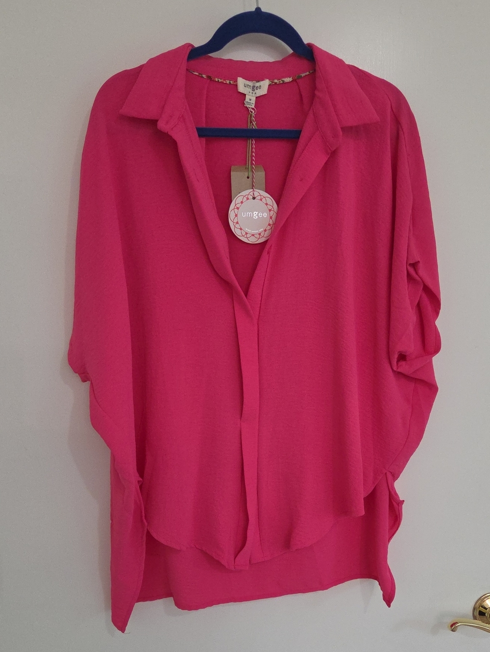 Umgee Button-Down Dolman Sleeve Top